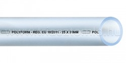 Polyform víztiszta PVC tömlő, alapcső